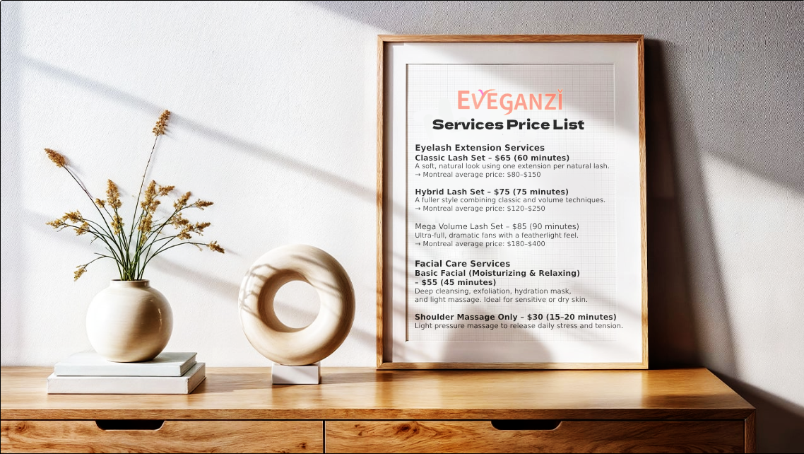 eveganzi-studio-price-list